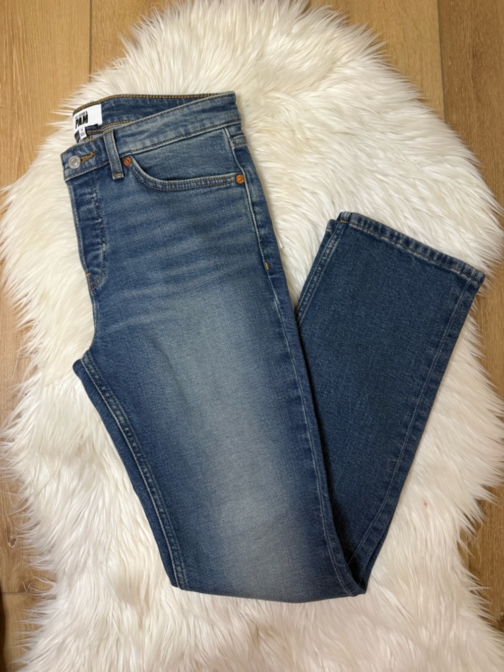 Re/Done x Pam 70s Ultra High Rise Stove Pipe Jeans - Size 28 NWT